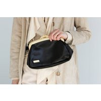 Vintage Phillippe Black Faux Leather Clutch | 80S Handbag | Etsy (US)