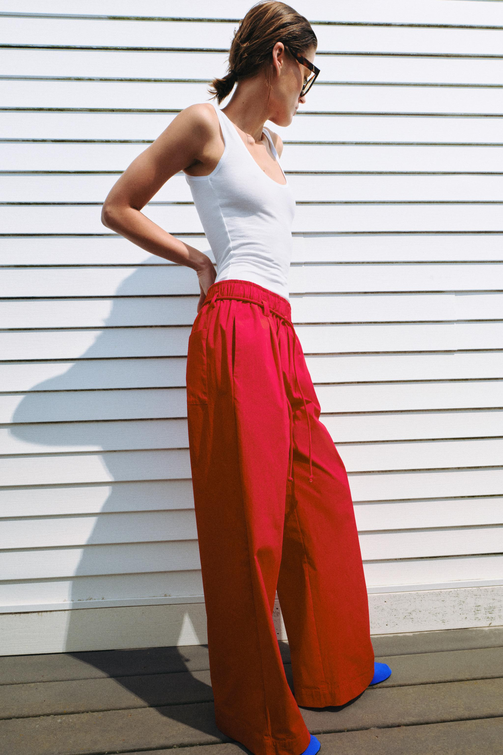 ZW COLLECTION POPLIN PANTS | Zara US