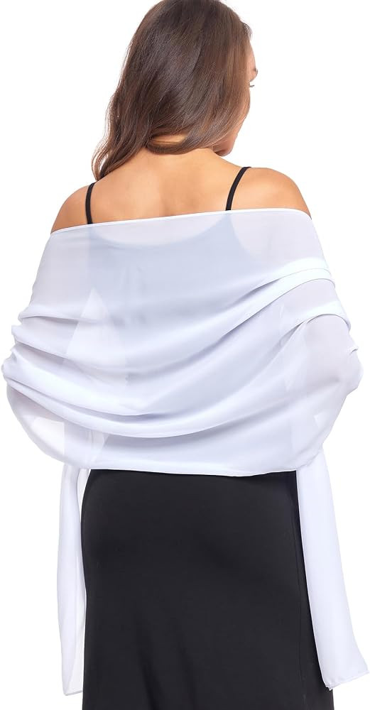 Soft Chiffon Scarfs Shawls and Wraps for Evening Dresses Wedding Shawl Wraps Bridal Scarve for Wo... | Amazon (US)