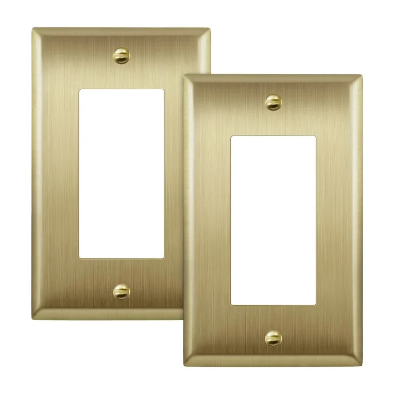 ENERLITES Decorator Switch or Outlet Metal Wall Plate, Stainless Steel Outlet Cover, Corrosion Re... | Walmart (US)