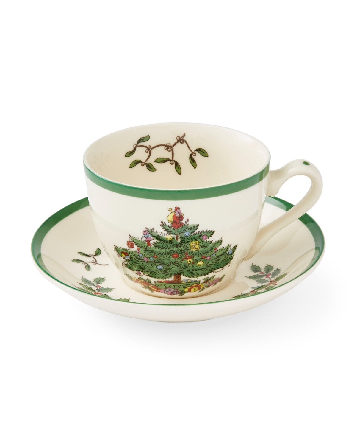 Spode Christmas Tree Teacup and Saucer | Macy's
