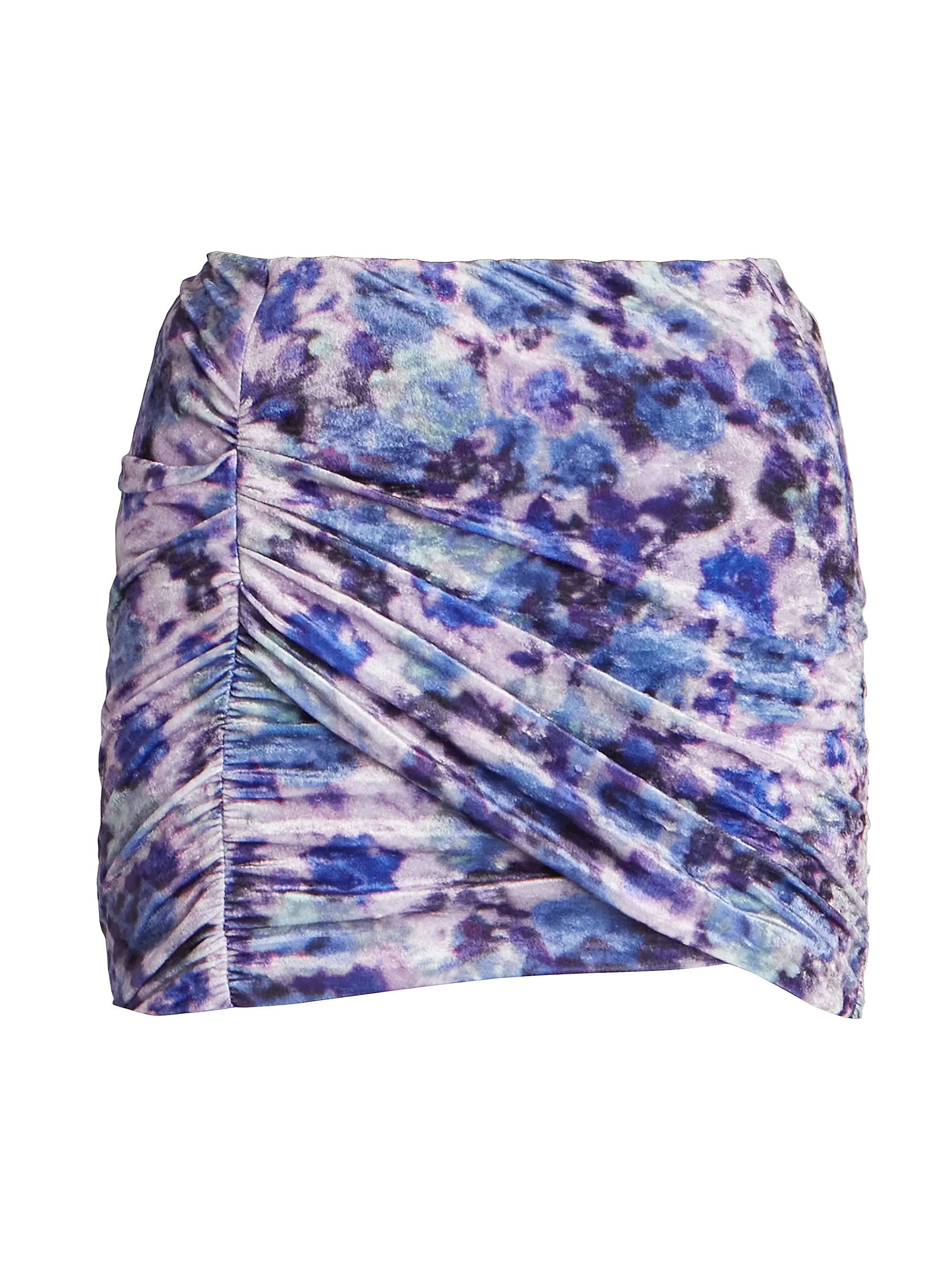 Guilayo Floral-Print Velvet Miniskirt | Saks Fifth Avenue