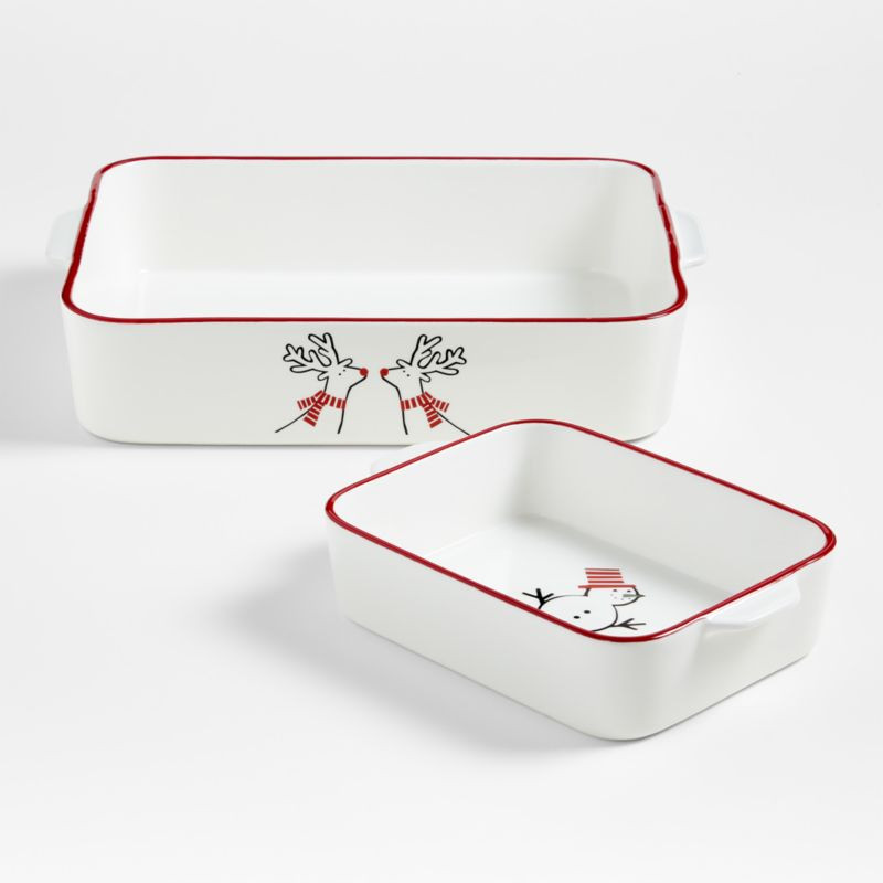 Joan Anderson Arctic Friends Baking Dishes, Set of 2 + Reviews | Crate & Barrel | Crate & Barrel