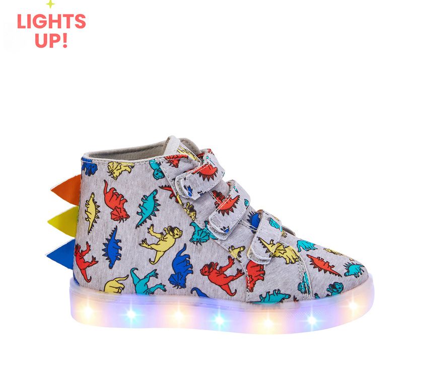 3D Dino Light Up High Top Sneaker | FabKids