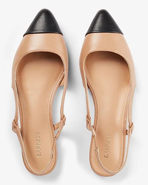 Toe Cap Slingback Ballet Flats | Express