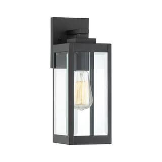 Quoizel Westover 1-Light Earth Black Outdoor Wall Lantern Sconce WVR8405EK - The Home Depot | The Home Depot