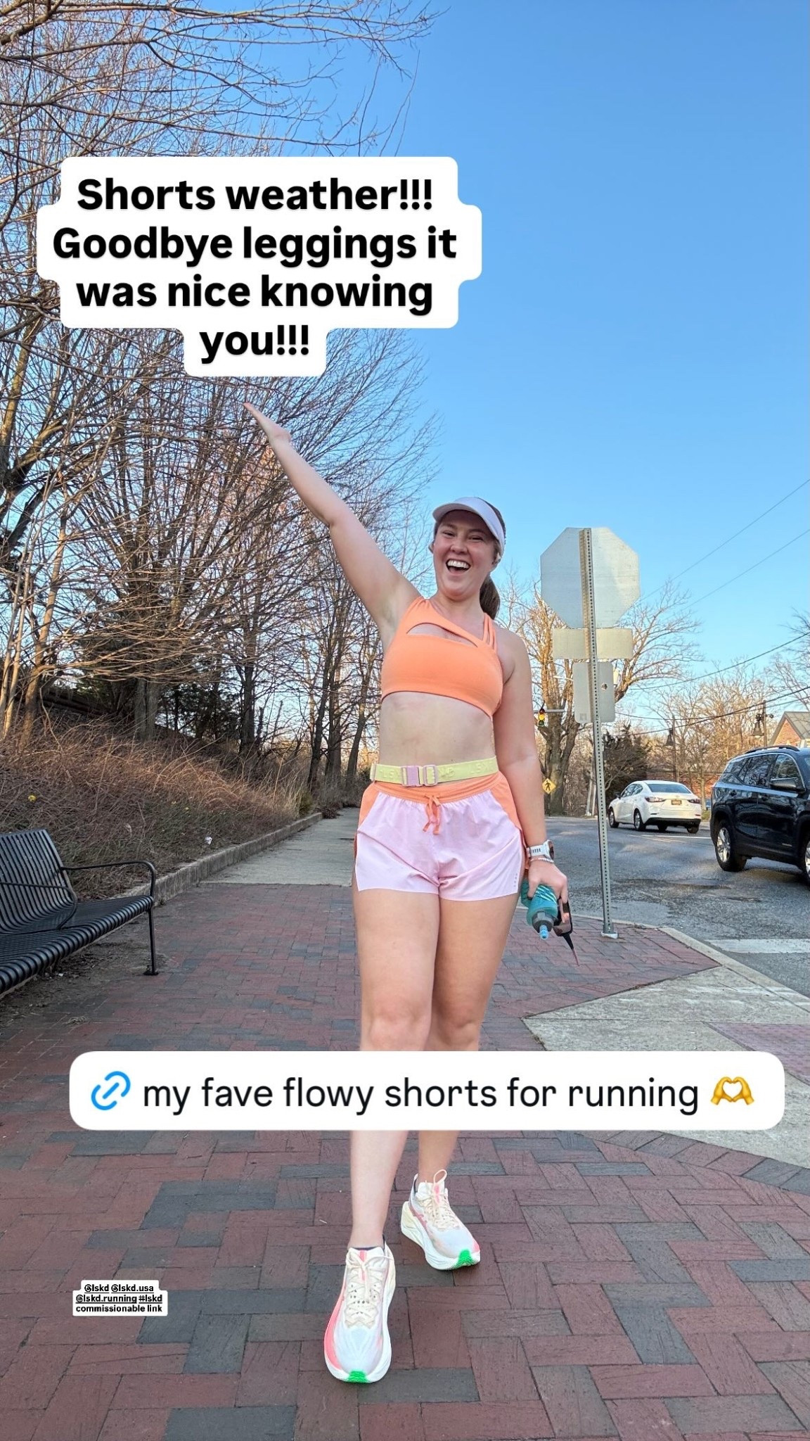 Running outfit of the day! Shorts weather!!! Goodbye leggings it was nice knowing you!!! @lskd @lskd.usa @lskd.running #lskd commissionable link

#LTKfitnessgoals #LTKActive #LTKootd