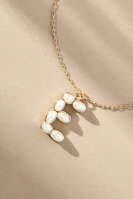 Pearl Monogram Chain Necklace | Anthropologie (US)