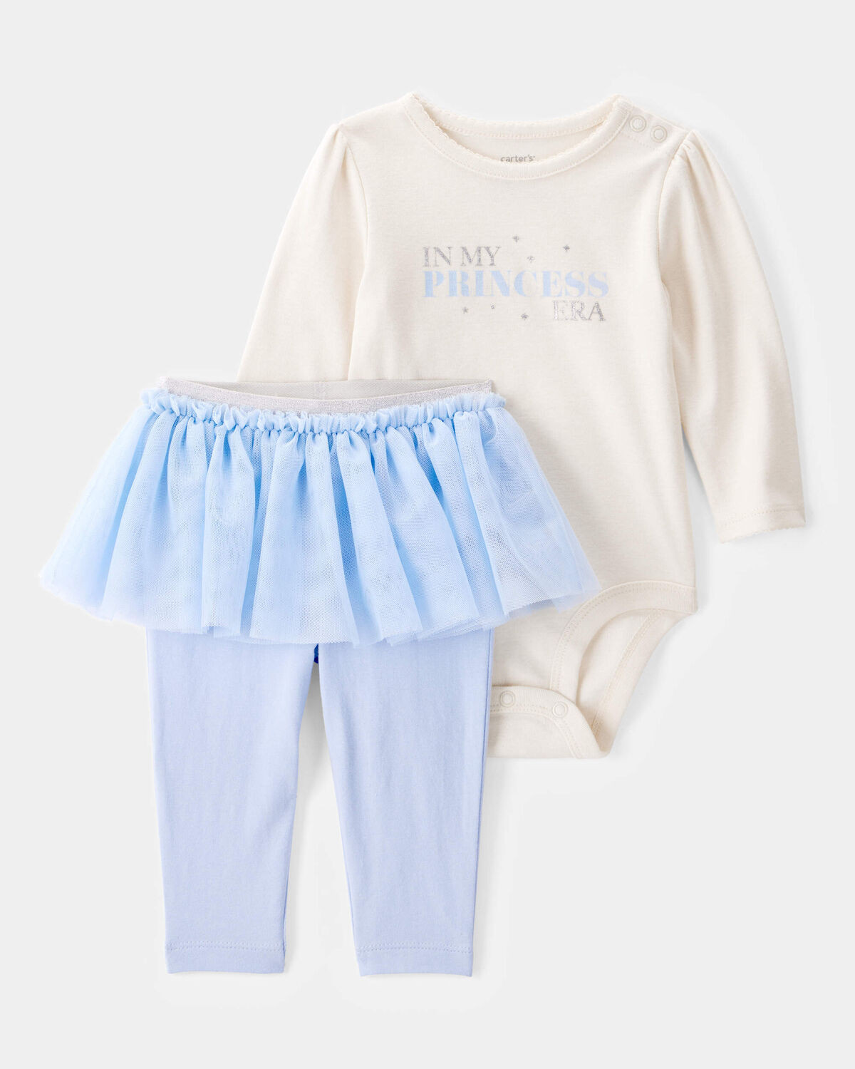 Baby Girl Princess Era Bodysuit & Tutu Pant Set - Blue/Ivory | Carter's Inc