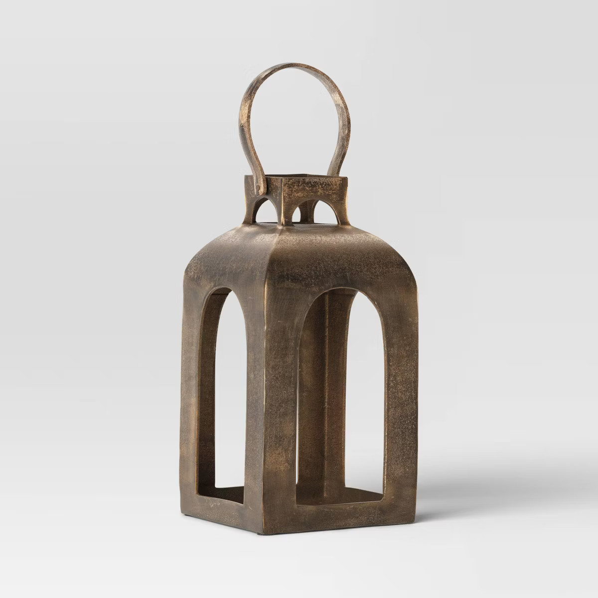 Pillar Cast Aluminum Lantern Candle Holders Gold - Threshold™ | Target