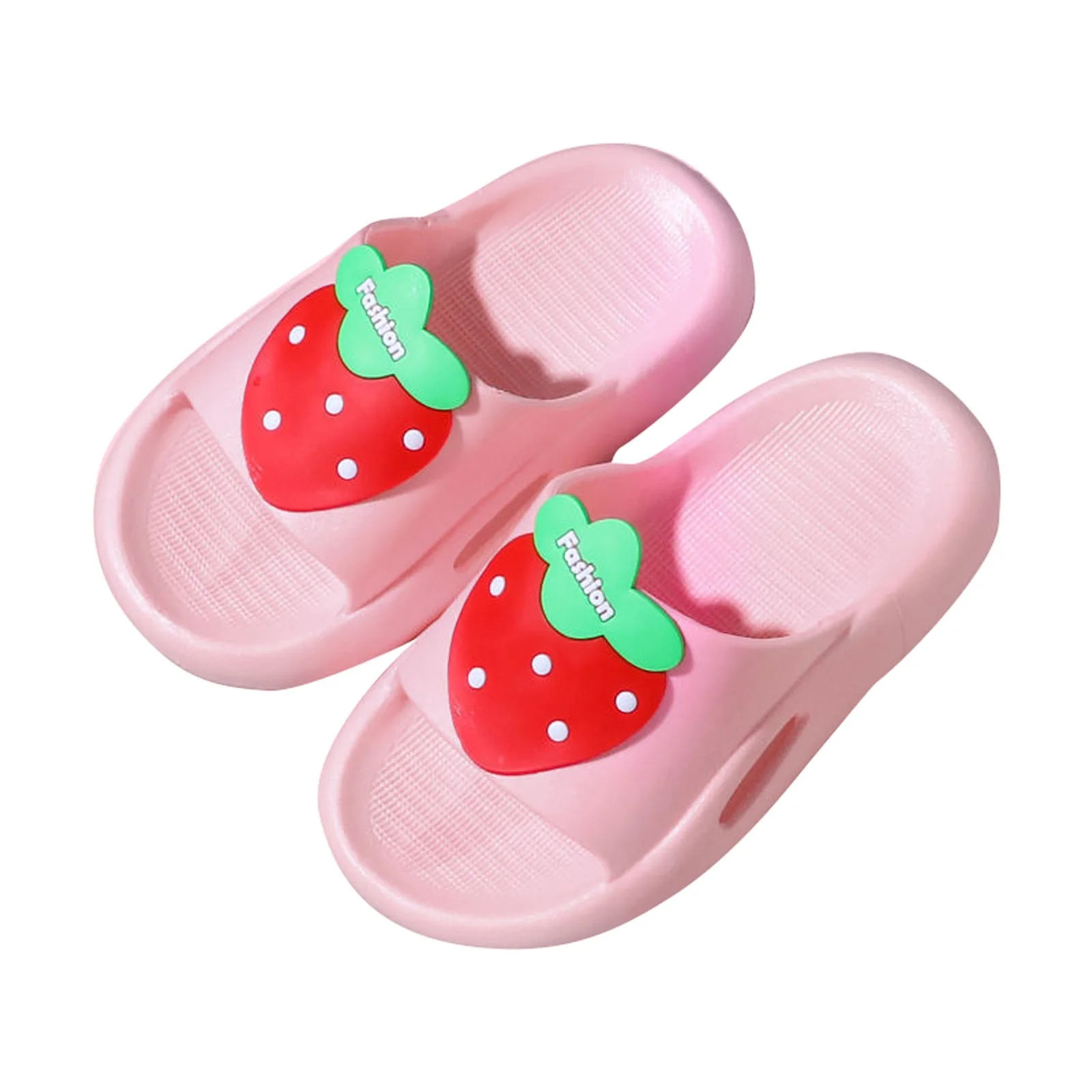 LNMQLPDBS Toddler Girl Sandals Cute Strawberry Open Toe Slides Sandals Kids Soft Sole Water Shoes... | Walmart (US)