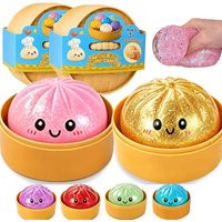 Golden Glitter Dumpling Glitter Dumpling Squishy with Box Dumplings Sensory Squeeze Toy for Stress Relief | AliExpress (US)