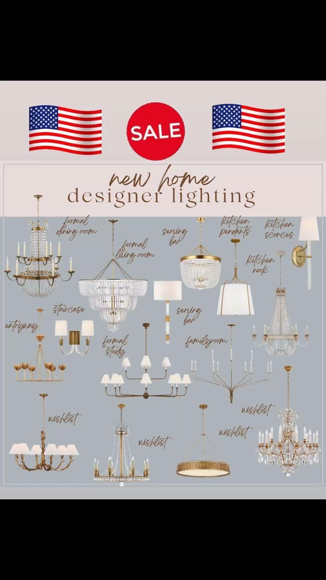 Designer lighting on sale!!