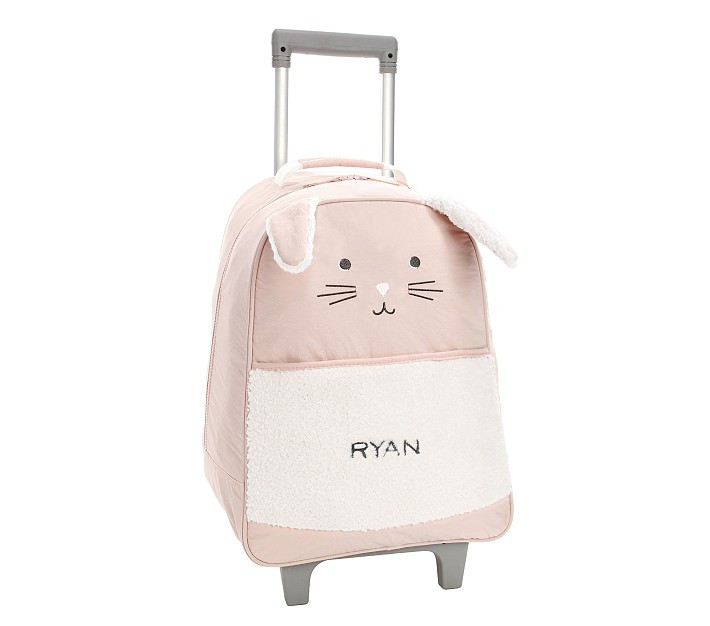 Colby Critter Blush Bunny Luggage | Pottery Barn Kids