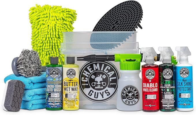 Chemical Guys HOL126 14-Piece Arsenal Builder Car Wash Kit with Foam Gun, Bucket and (5) 16 oz Ca... | Amazon (US)