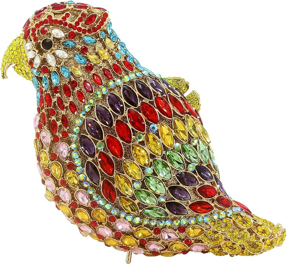 DJBM Women Parrot Animal Rhinestone Crystal Purse Prom Purses and Handbags Bird Evening Clutch fo... | Amazon (US)