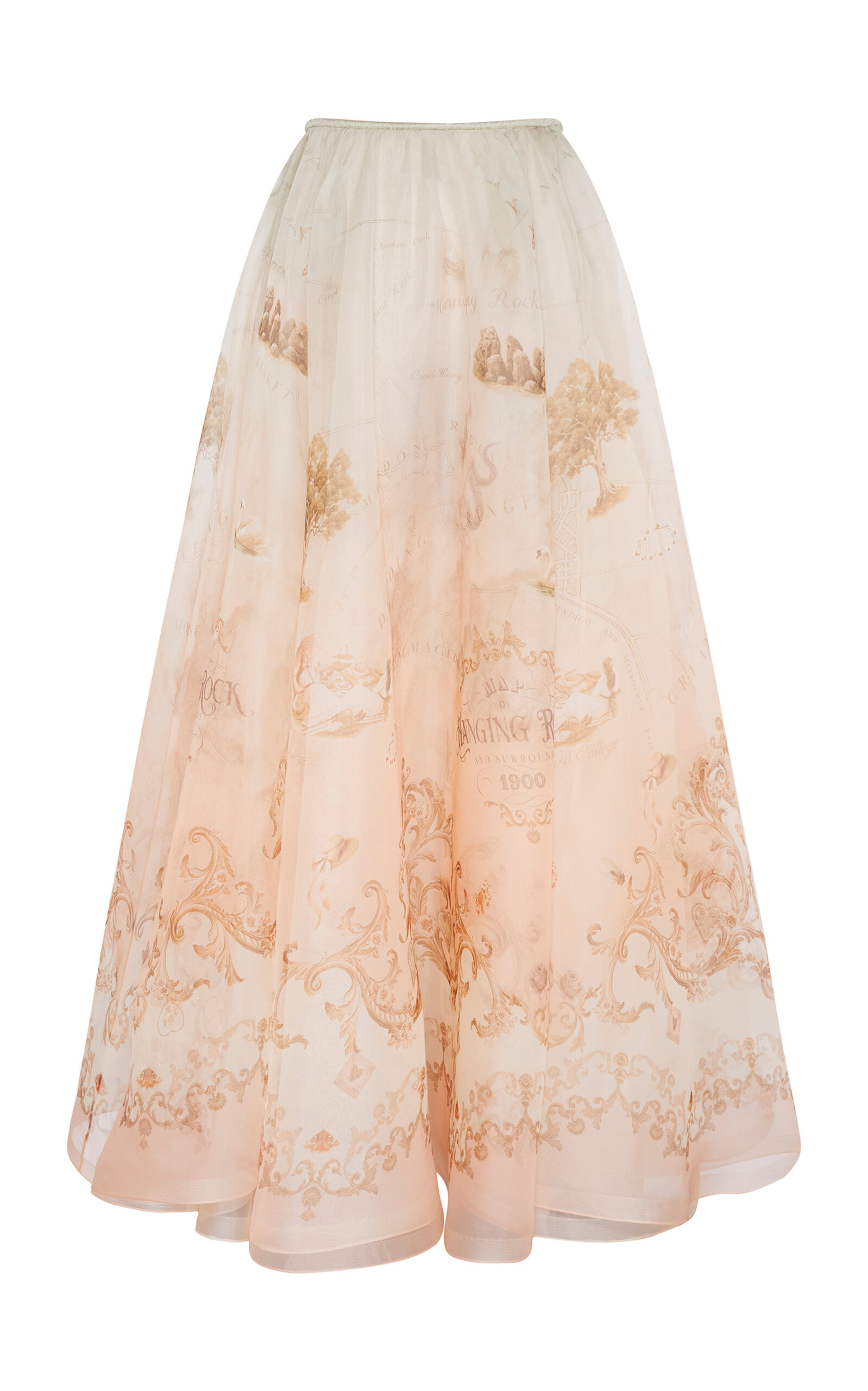 Zimmermann - Hypnotic Organza Maxi Silk Skirt - Multi - 1 - Moda Operandi | Moda Operandi (Global)