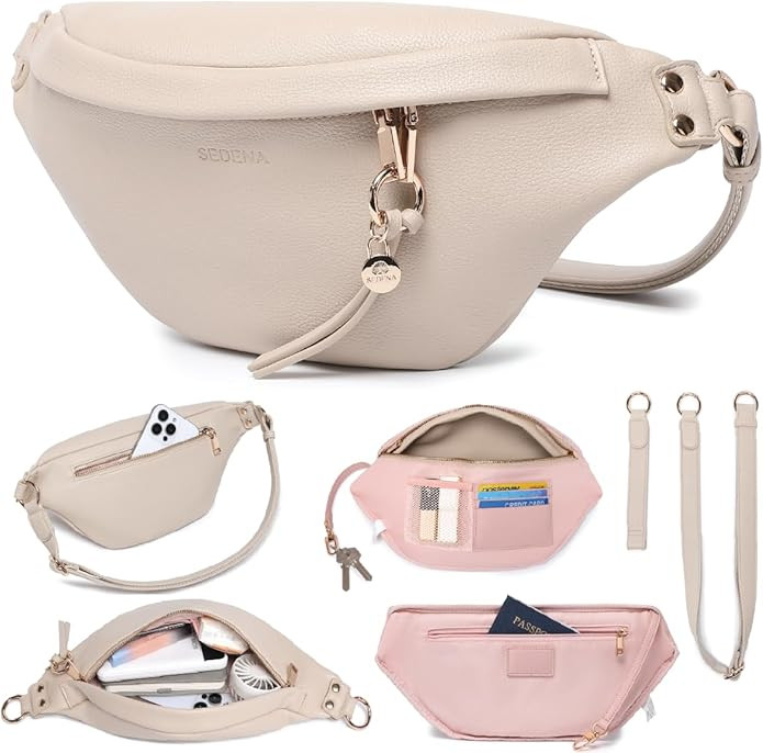 Anti Pickpocket Bag - Ivory RFID Crossbody Bag for Travel, Adjustable Strap Multiple Compartments... | Amazon (US)