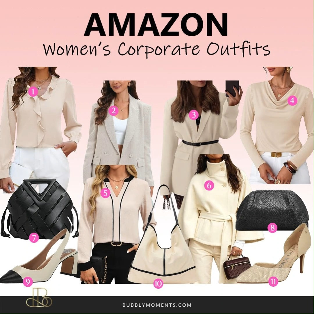 Simple and stylish work outfits ✨ These women’s corporate outfit ideas are perfect for the office, meetings, and everyday work days. Find easy-to-wear blazers, tops, trousers, skirts, and more that you can mix and match. Keep your work wardrobe stylish, comfortable, and easy to wear. Add your favorite shoes and bag to complete the look. If you need new office outfit ideas, these Amazon finds are worth checking out. Save this post for your next workwear refresh and shop your favorites! 🛍️
#LTKootd #LTKStyle #LTKFinds #CorporateOutfits #WorkOutfits #OfficeOutfits #Workwear #OfficeStyle #BusinessCasual #WomensFashion #WomensStyle #WorkwearStyle #OfficeFashion #OutfitIdeas #OutfitInspo #StyleInspo #AmazonFashion #AmazonFinds #FashionFinds 

 