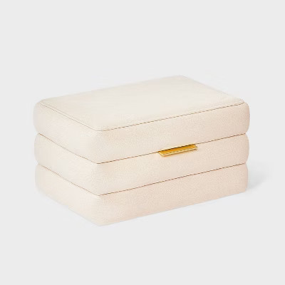 Rounded Tier Organizer Jewelry Box - A New Day™ Cream Shimmer | Target