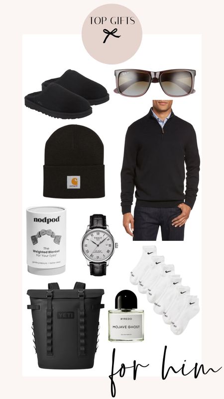 Some of my top gift ideas for your special guy! Love this cashmere quarter zip from Nordstrom. These UGG slippers, raybans, watch and Yeti backpack cooler would all make great gifts! 

#LTKHoliday #LTKGiftGuide #LTKSeasonal