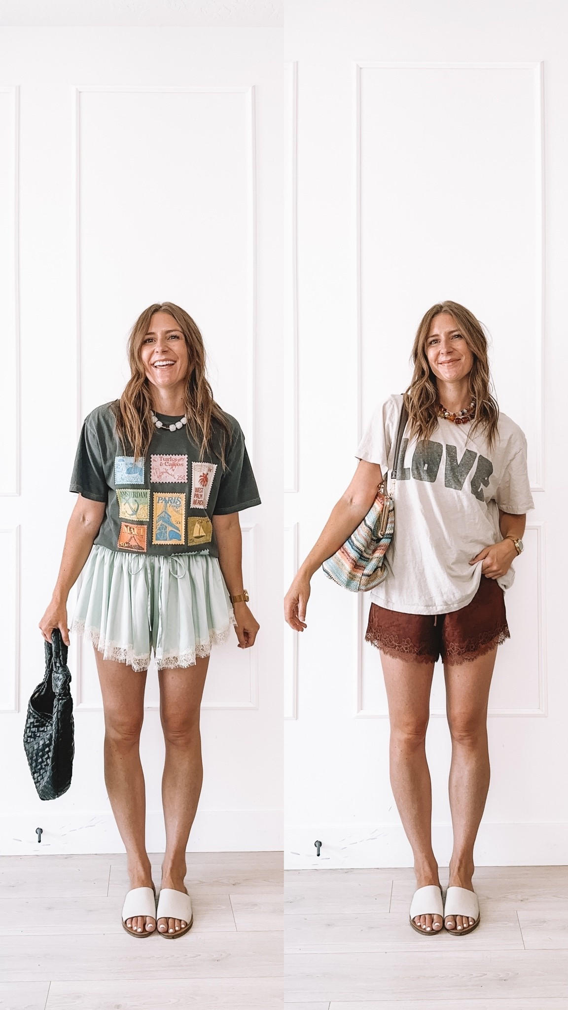 satin shorts 🤝 oversized tee

#LTKootd #LTKmomlife #LTKgrwm