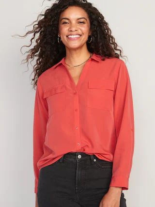 Utility Button-Down Shirt for Women | Old Navy (US)