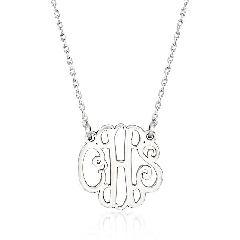 Sterling Silver Personalized Monogram Necklace | Ross-Simons