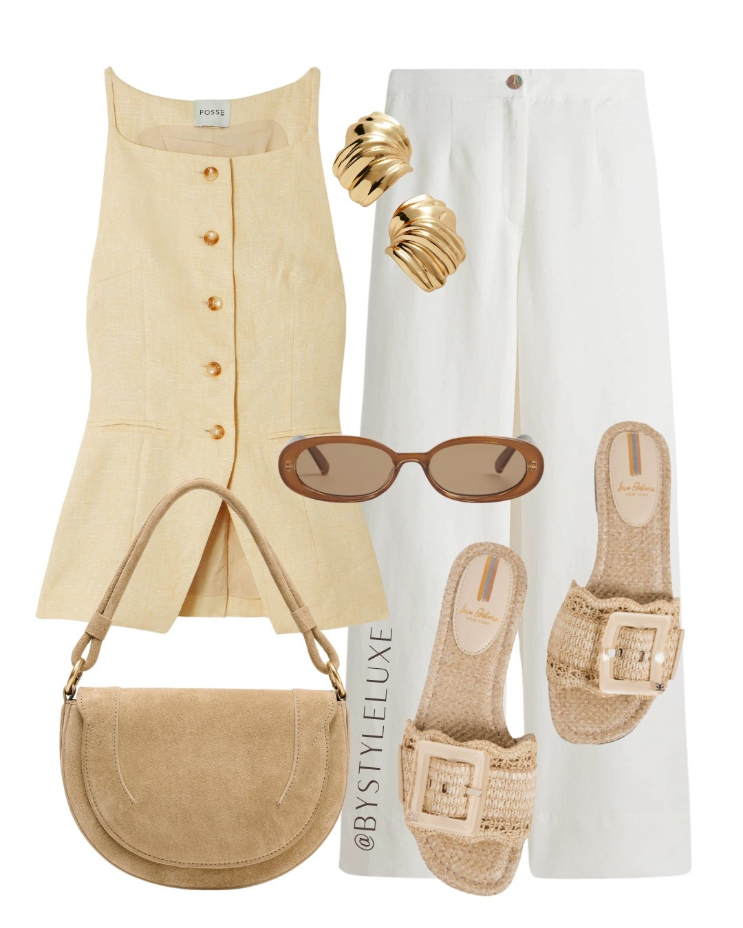 WEEKEND LOOKS - a summery look that’s perfect for the weekend or a city break. Love this yellow linen waistcoat

#summersandals #summeroutfit #holidayoutfit

#LTKshoes #LTKsummer #LTKbag