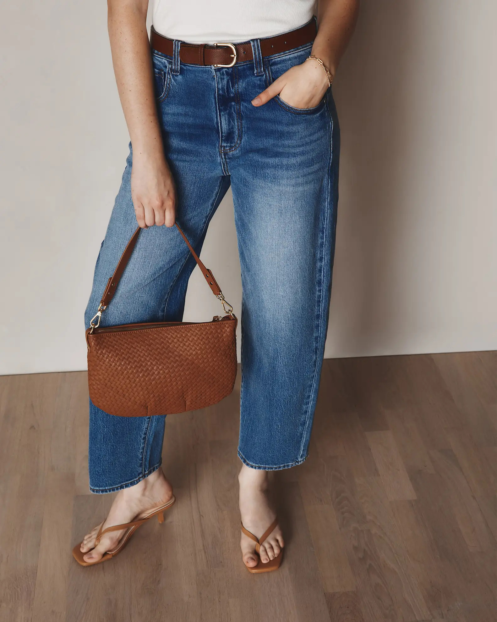 Italian Handwoven Leather Mini Shoulder Bag | Quince