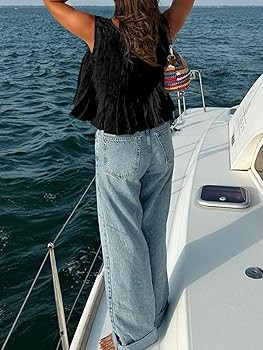 Cicy Bell Womens Bow Front Tie Tank Tops Pleated Babydoll Top Sleeveless Cute Coquette Shirt Summ... | Amazon (US)