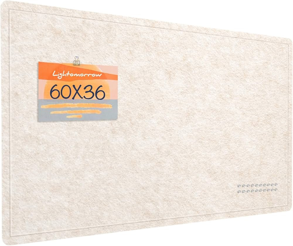 Large Bulletin Board - 60 x 36 Inches, Decorative Felt Pin Board for Wall - 5' x 3' Foldable Phot... | Amazon (US)