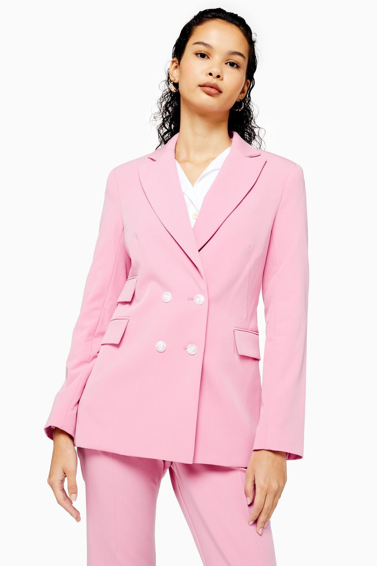 Pink Double Breasted Blazer | Topshop UK