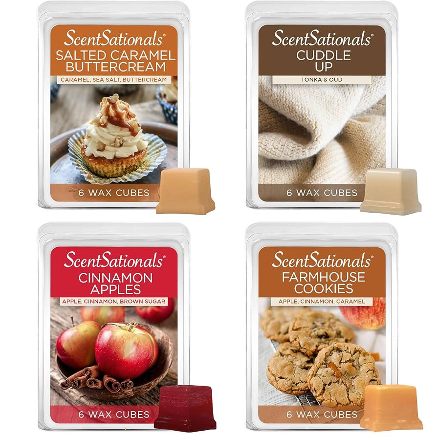 Scentsationals Fall Wax Melts Home Sweet Home 4pk – Long Lasting, Strong Scent Melts for Warmer... | Amazon (US)