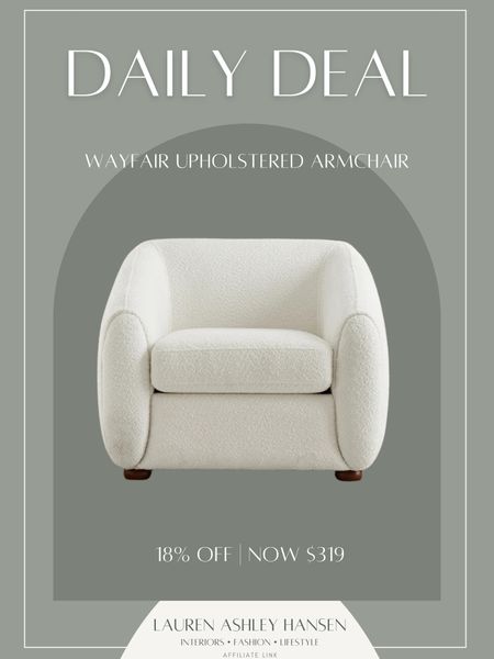 How stunning is this accent chair! I love the feet on this one, and the square design is a beautiful modern take. 18% off right now too! 

#LTKHome #LTKStyleTip #LTKSaleAlert