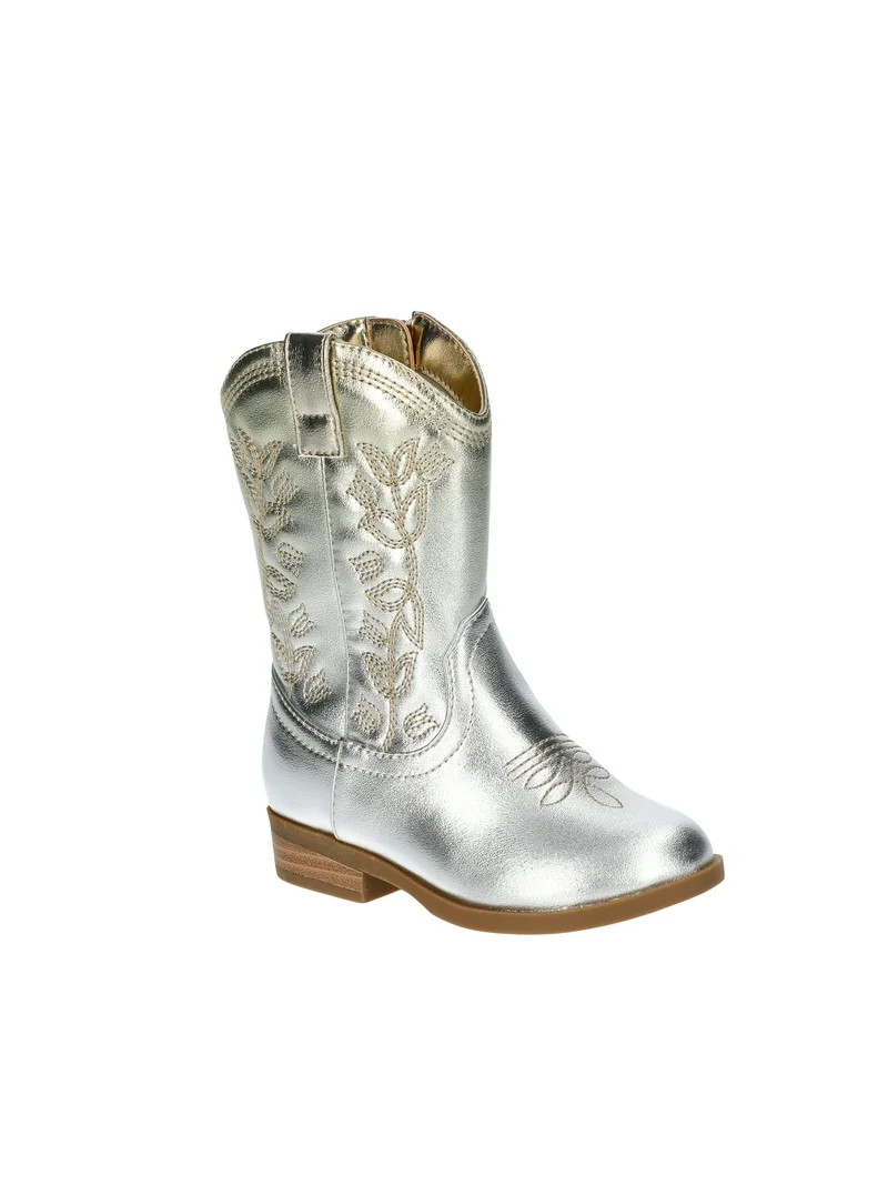 Wonder Nation Toddler and Girls' Metallic Ombre Western Cowgirl Boots | Walmart (US)
