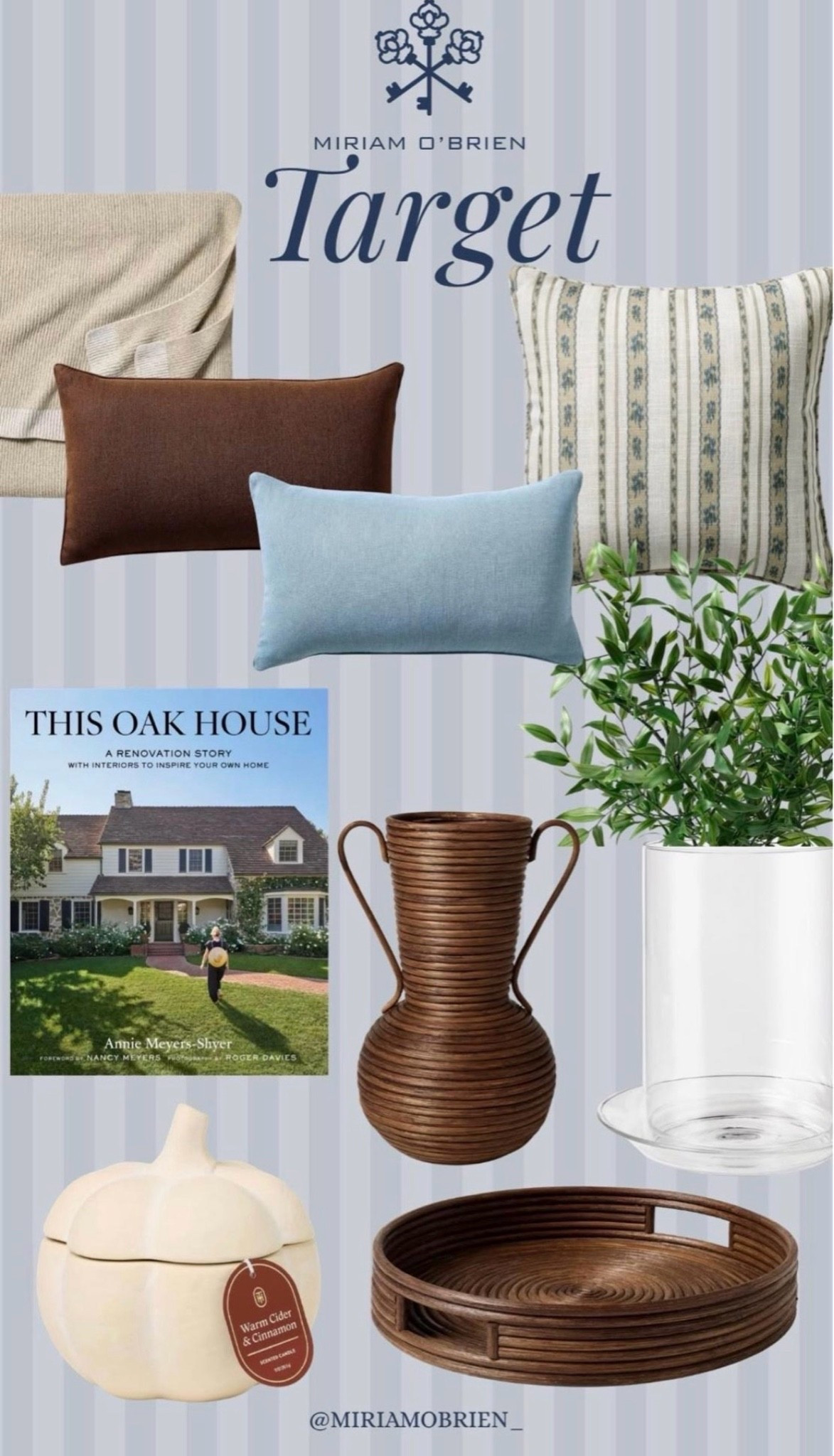 Target has some seriously beautiful home finds right now. 🤎
Soft blue tones, warm wood, woven textures, classic stripes, and simple pieces that make a home feel collected and inviting.
I’m especially loving these for creating a timeless, cozy look without a huge price tag. ✨
Shop the Target finds on LTK!
Follow @miriamobrien on Instagram and TikTok 🤍
#LTKHome #LTKFinds #LTKShopping #LTKCreator #TargetFinds #TargetHome #TargetStyle #HomeDecor #HomeInspiration #ClassicHome #CozyHome #TraditionalHome #AffordableHome #FallHome #ShopMyFinds
