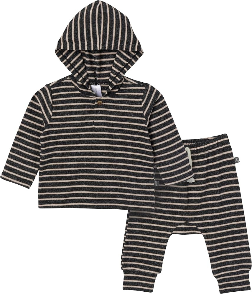Modern Moments by Gerber Baby Hooded Hacci Top and Pant Set | Amazon (US)