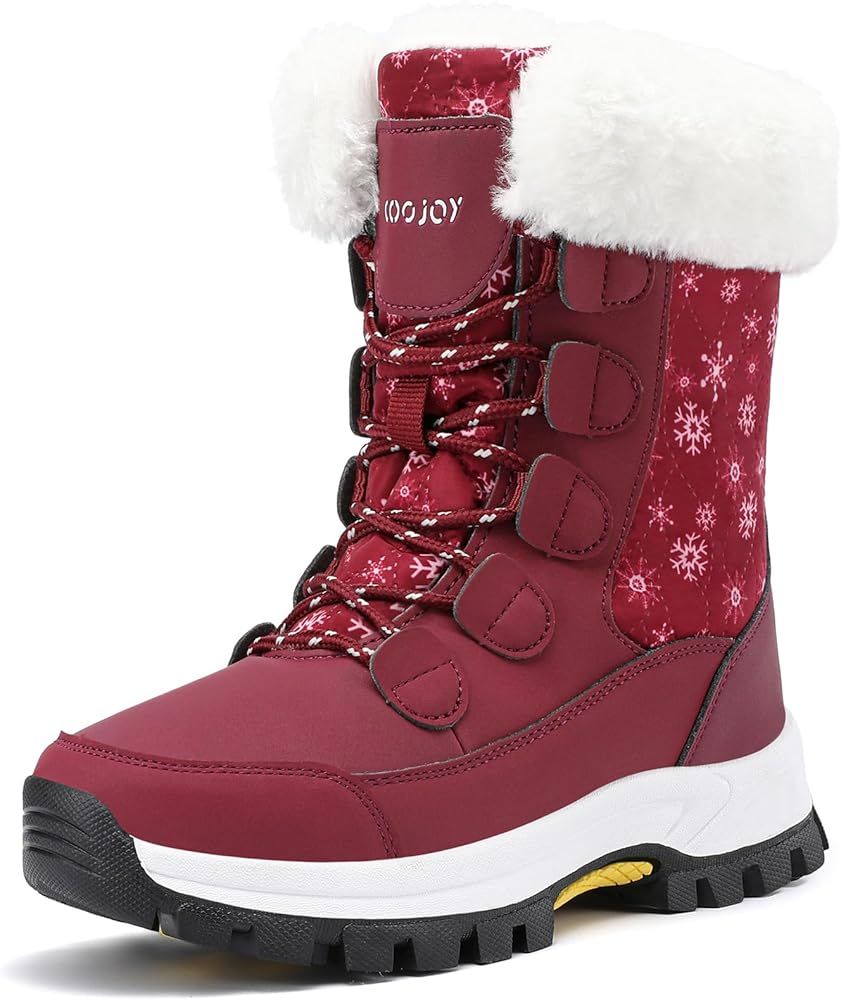 COOJOY Womens Winter Snow Boots Waterproof Shoes Walking Comfortable Hiking Tennis Booties Furry ... | Amazon (US)