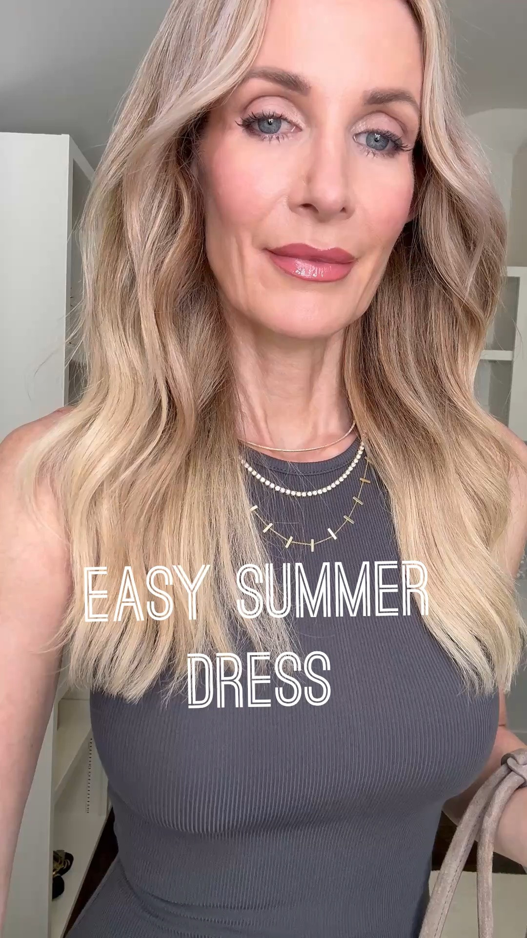 This quince gray tank dress is the perfect easy summer dress because it’s soft stretchy ribbed￼and wrinkle-free. I love how flattering it is while still being so comfortable, and the gray shade looks so chic styled with taupe accessories. Wear it casually with flats during the day or dress it up for dinner. I’m wearing an XS in the tank dress. #QuinceStyle #TankDress #SummerDress #NeutralOutfit 

 

#LTKOver40 #LTKootd #LTKSeasonal