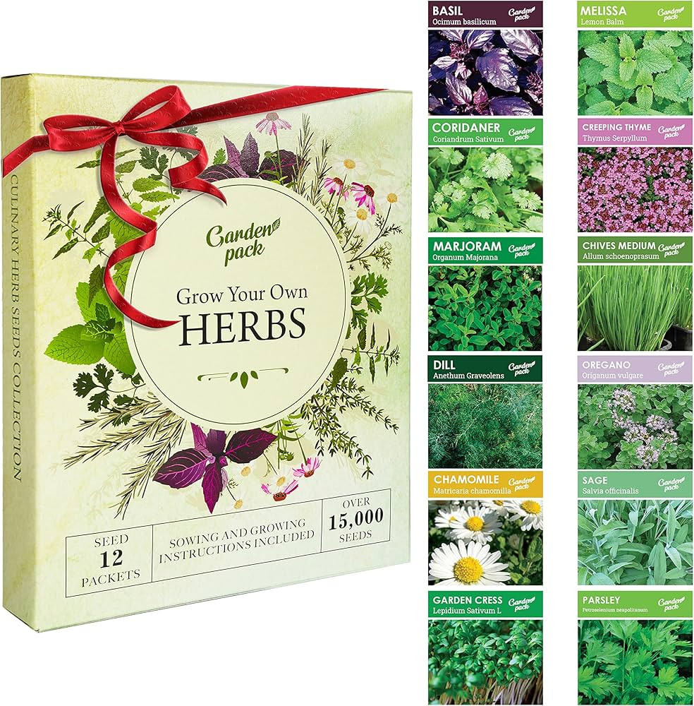 Grow Your Own Herbs Garden Kit - 12 Herb Seeds Variety Pack - Basil Seeds, Mint Seeds, Rosemary S... | Amazon (US)