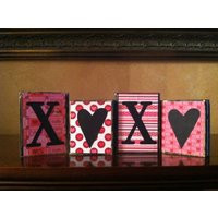 Valentine's Day - Wood Xoxo Blocks Love Valentines Day Sign Decor Seasonal Winter Home Decor Fireplace Mantel | Etsy (US)