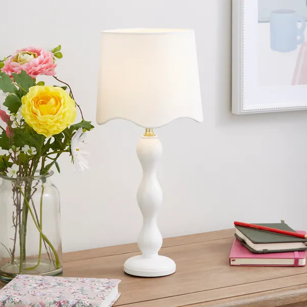 Elsie Tall Scalloped Table Lamp | Dunelm (migrated)