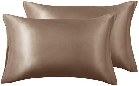 Love's cabin Silk Satin Pillowcase for Hair and Skin (Brown, 20x30 inches) Slip Pillow Cases Quee... | Amazon (US)