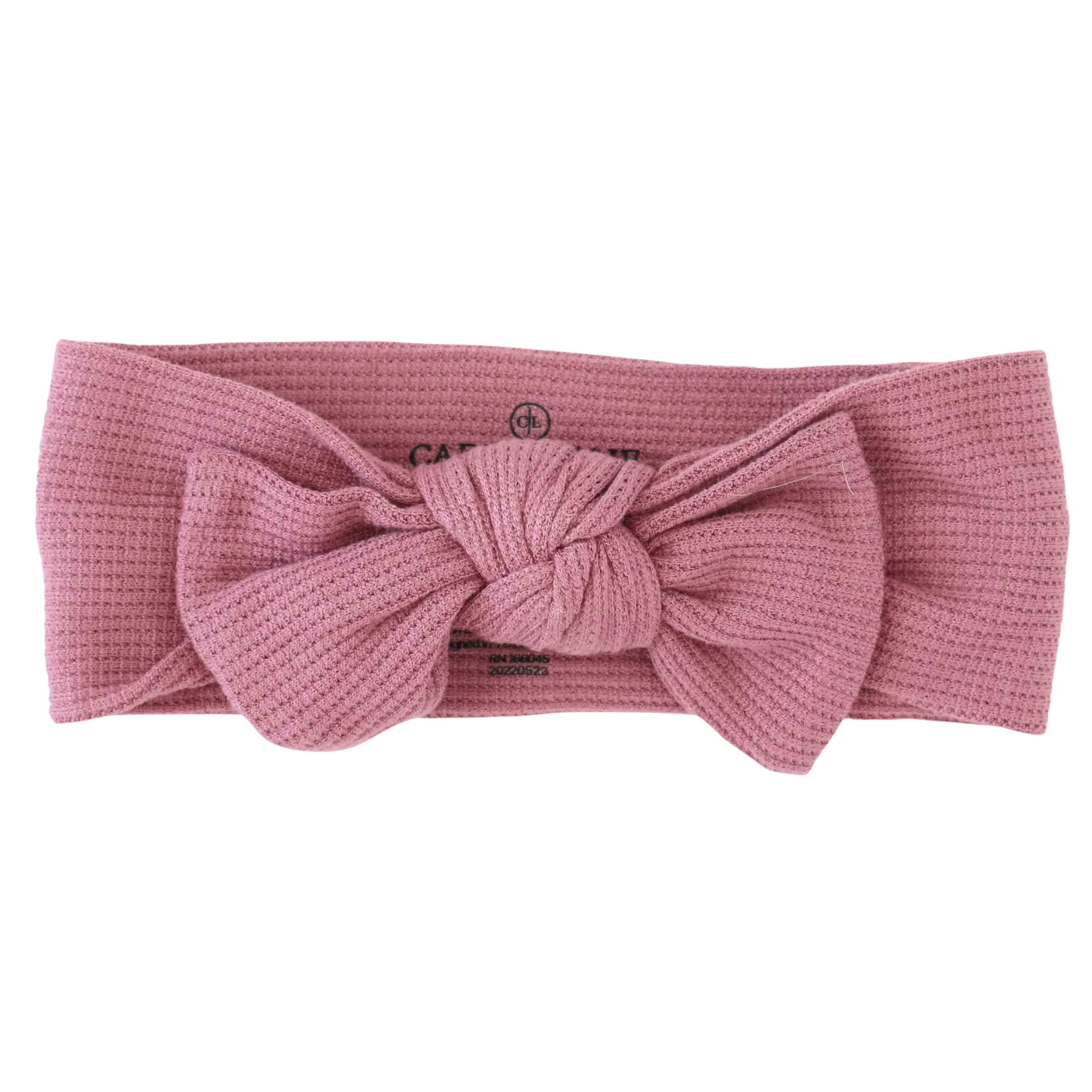 Boysenberry Waffle Bamboo Knit Large Bow Headwrap | Caden Lane