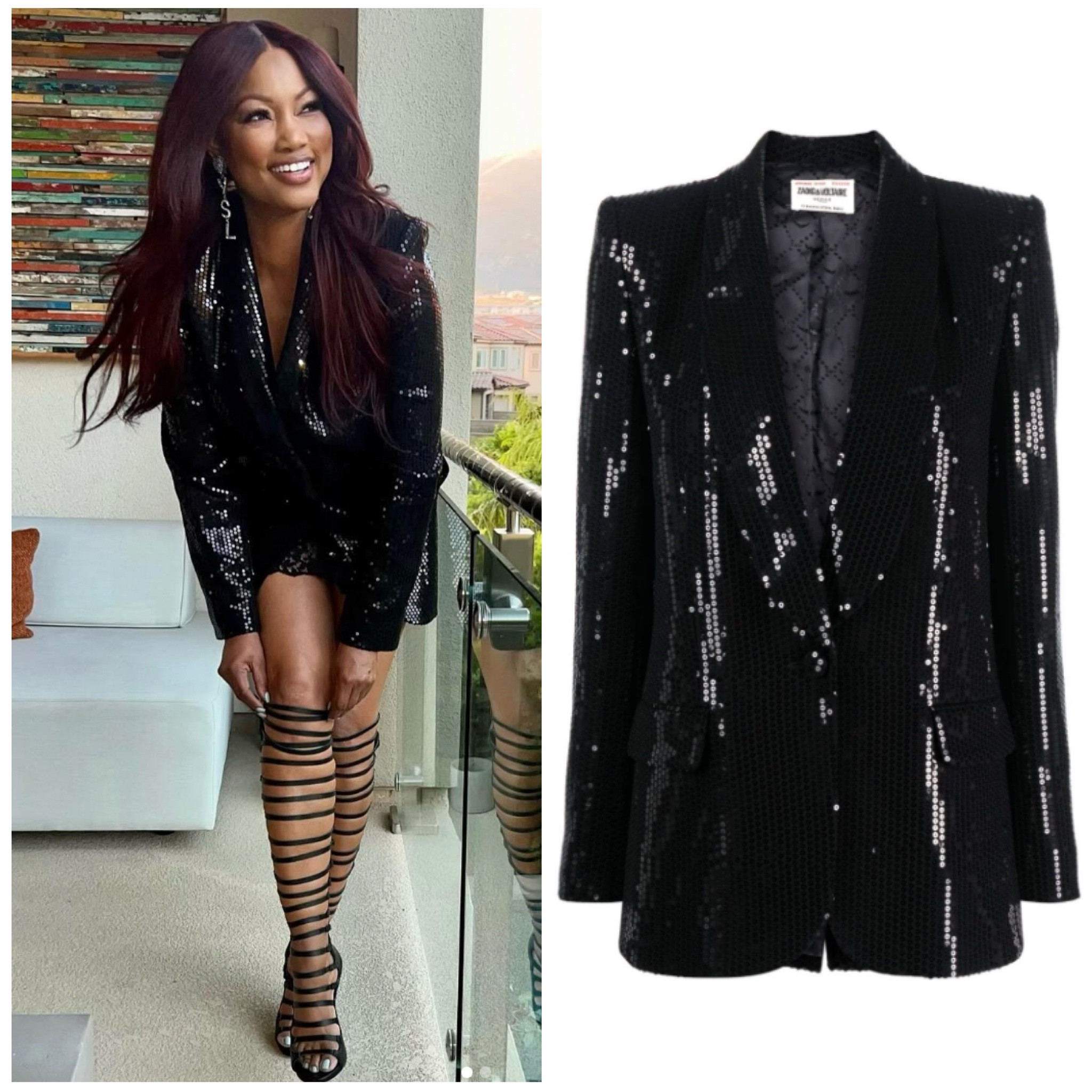 Garcelle Beauvais’ Black Sequin Blazer 📸 = @garcelle
