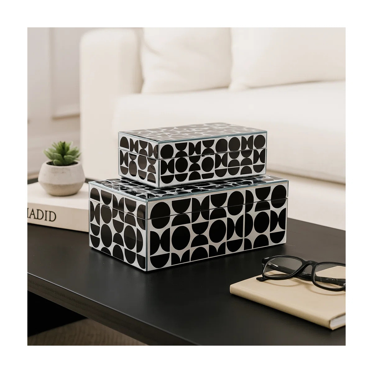 Decorative Box with Lid for Home - Decorative Storage and Organizer Keepsake Box with Abstract Pa... | Wayfair North America
