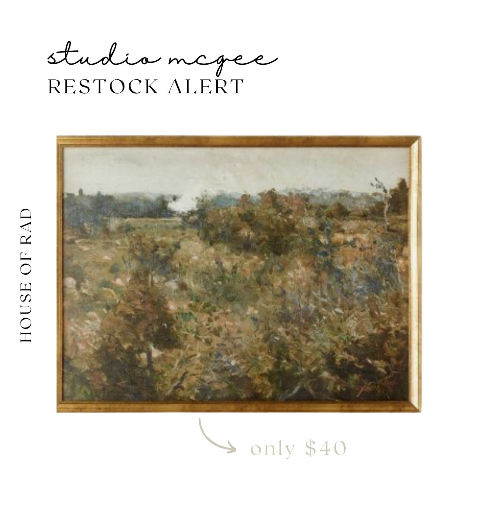 RESTOCK ALERT
Framed landscape wall art from Studio McGee Threshold at Target
Only $40!
Affordable home decor
Canvas print
Painting


#LTKhome #LTKunder50