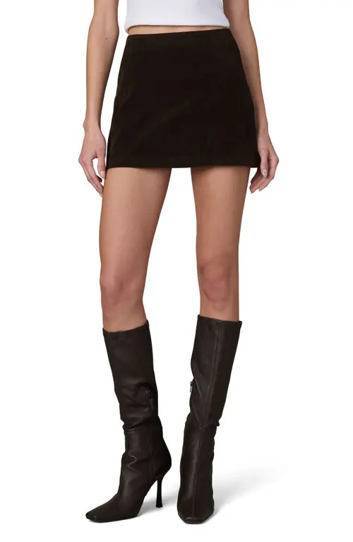Joe's Faux Suede Miniskirt in Dark Chocolate at Nordstrom, Size 10 | Nordstrom