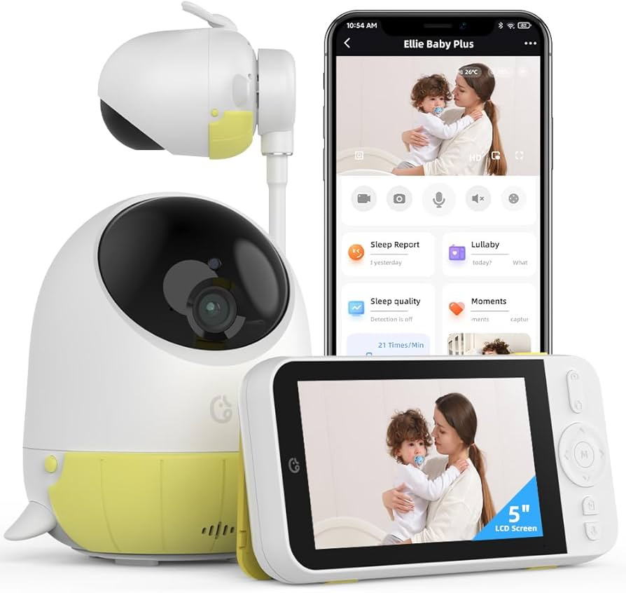 Ellie Video Baby Monitor, Full AI Function Monitor with Camera and Audio, Two Way Control for no ... | Amazon (US)